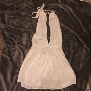 White summer dress (romper shorts underneath)